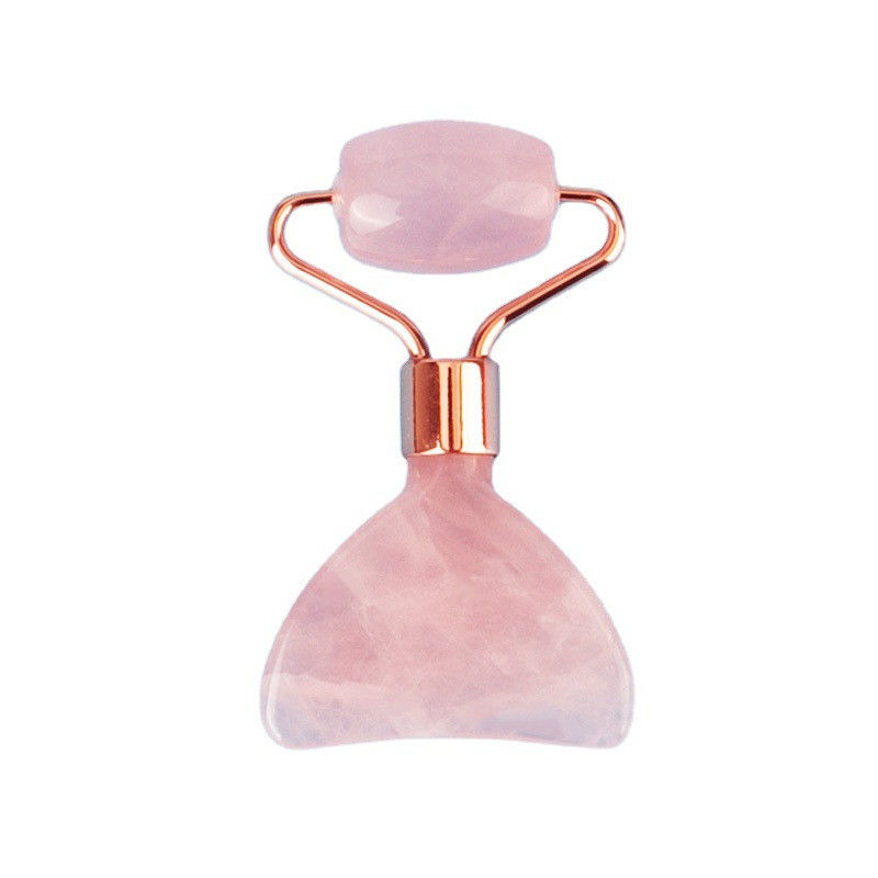 Mini Rose Quartz Jade Roller Oog Huidverzorging Gua Sha Board Multi Functionele Gezichts Beauty Device binnen 90 Tekens