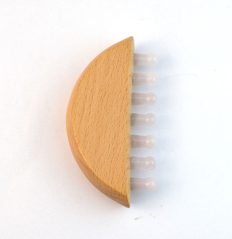 Houten Rozenkwarts Jade Guasha Haar Meridian Massage Kam Scalp Gua Sha Massager Haar Massage Kam met Gua Sha Functie
