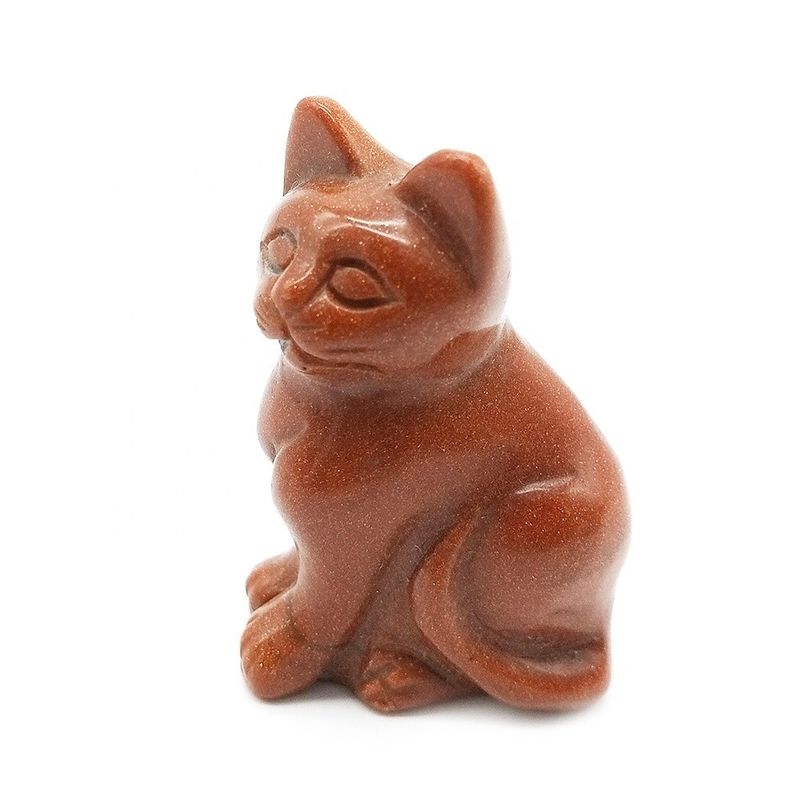 Gemstone Feng Shui stijl handgesneden Agate kat figuur voor dier genezing en decoratie