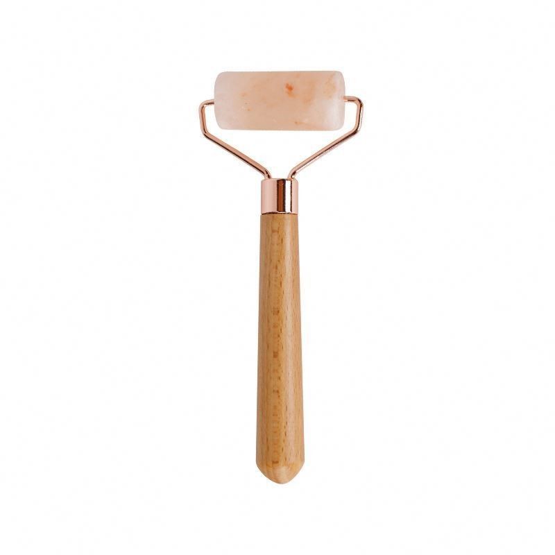 16.5*6.4*2.3cm Natuurlijke Himalaya Rock Salt Jade Face Roller voor gezichtslifting en rimpelverwijdering