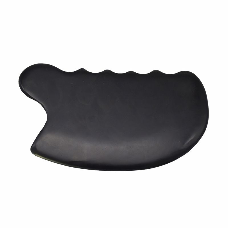 Pure Natural Black Bian Stone Gua Sha Board Massage Gezicht Cosmetische Lift Strenger huid Geheel lichaam Gezicht Massager