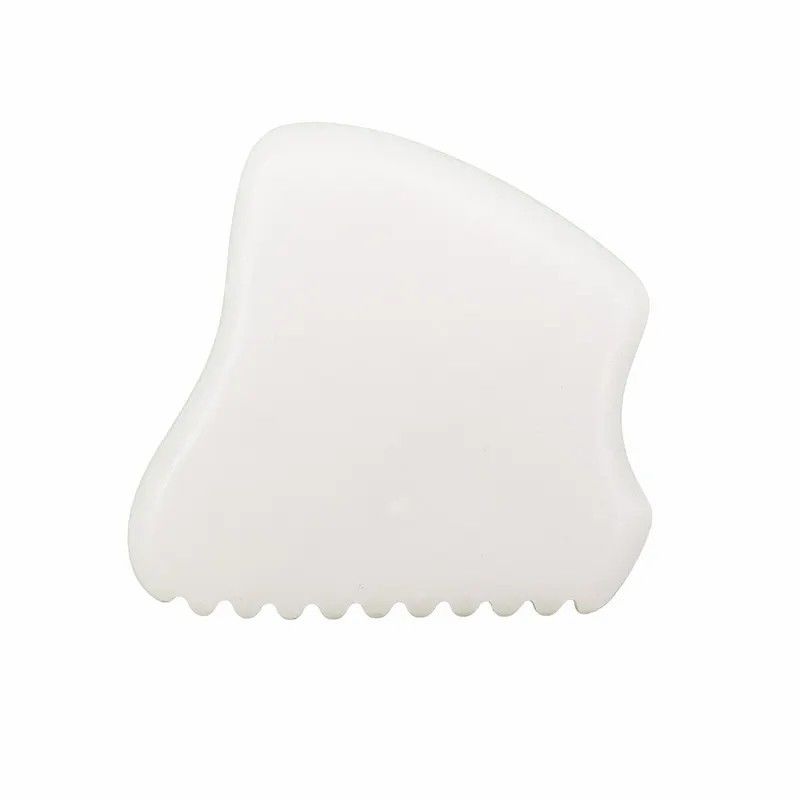 Custom Logo 2024 White Jade Gua Sha Tools voor gezichts- en nekmassage Warm massager Massager Mode No abk-2051
