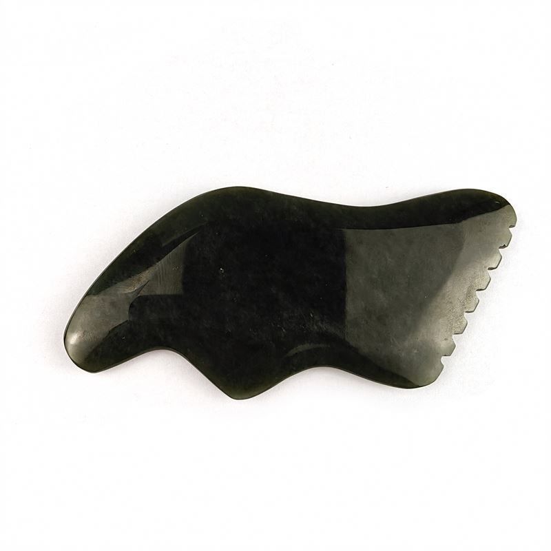 Natuurlijke Nefriet Gua Sha Board Gezichtsmassageur met certificaat Ja Custom Logo Gezichtsmassage Tools