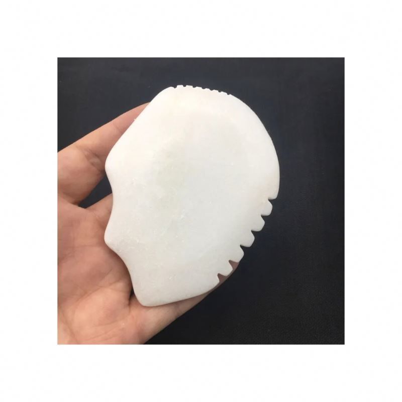 Jade Gua Sha Board voor gezichts- en lichaamsmassage Witte Jade Scraping Tool Massager
