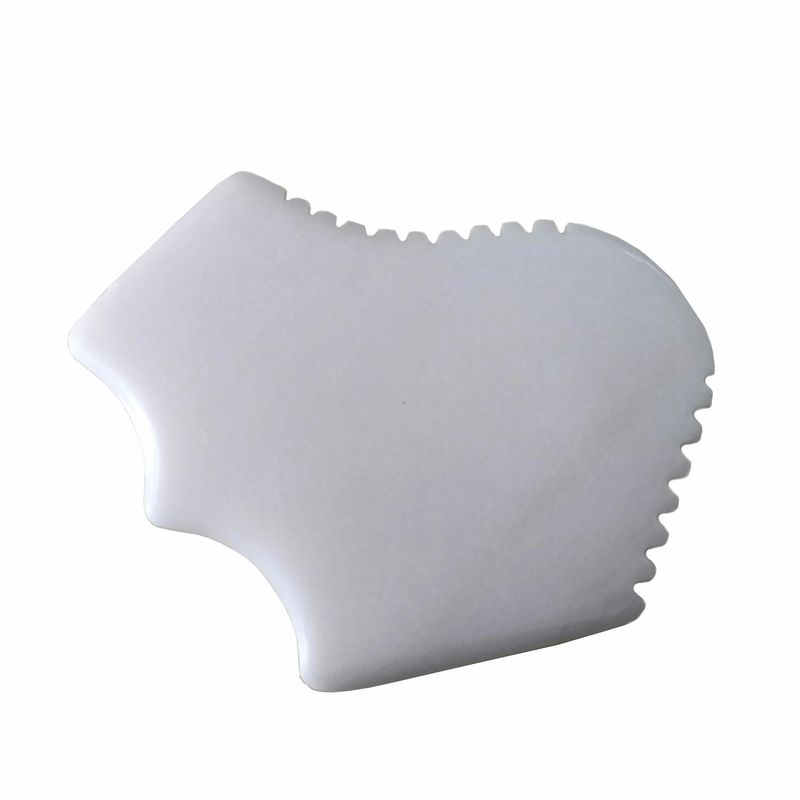 Gezichtsmassageur Infrarood fysiotherapie Natuurlijke witte jade Gua Sha Board voor schrapen therapie 2024 Design