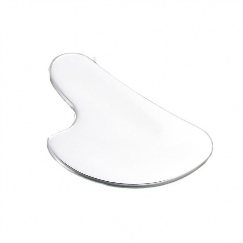 Gepersonaliseerd logo huidverzorgingstool roestvrij staal hartvormig Gua Sha Board voor gezichtslifting Metalen massager
