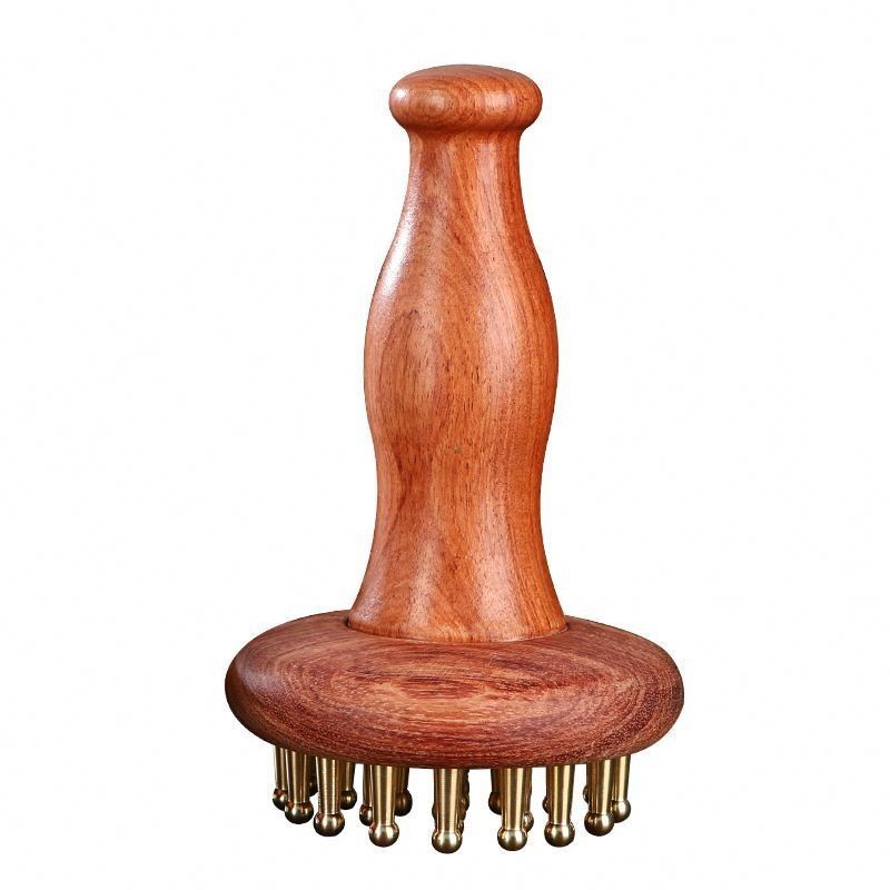 Gua Sha Functie Messing Universele Meridiaan Massage Kam Lichaamsmassage Borstel Scalp Relax En Haargroei Hoofdmassage Tool