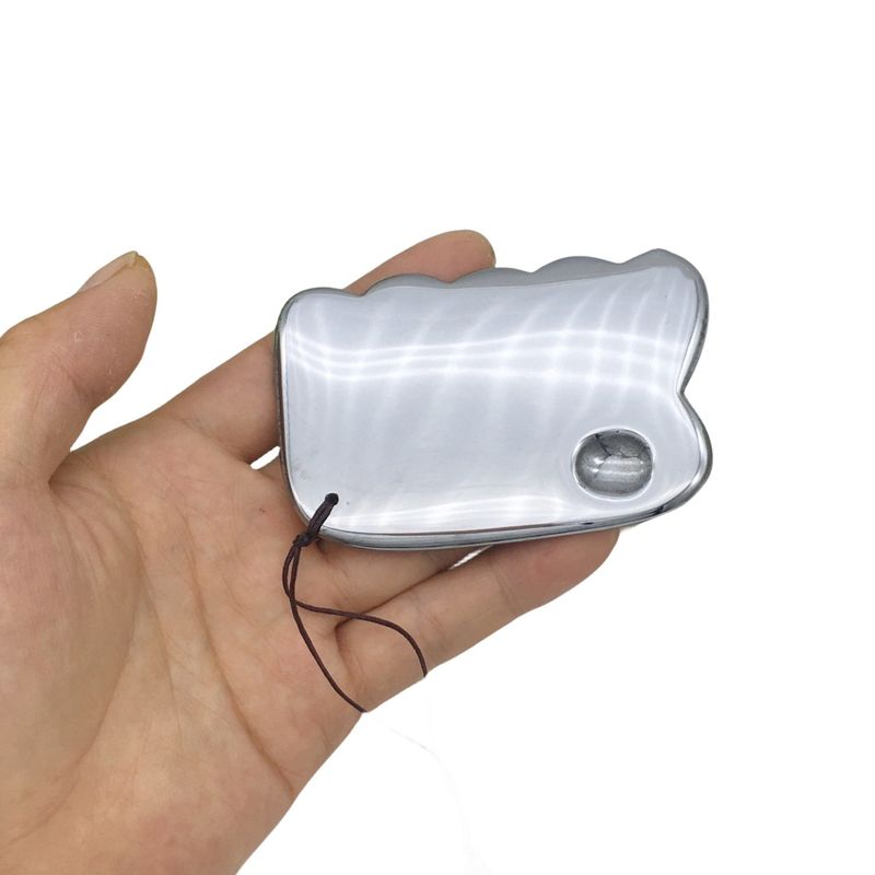Style Terahertz Plaat Schrapen Massage Tool Gua Sha Guasha Board voor Achterlichaam Massager Zilver