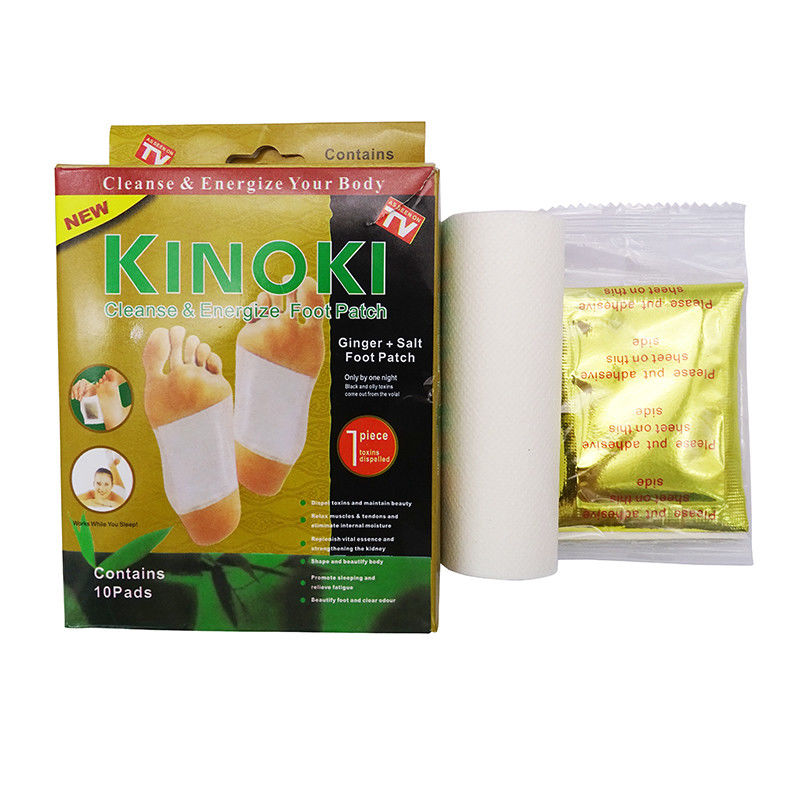 Diepe natuurlijke reiniging 10 Ginger Foot Pads en 10 kleefplaten voor anti-stressverlichting