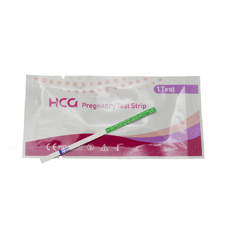 HCG-teststrook Zwangerschap nauwkeurig Meer dan 99% van de vroege detectie voor de binnenste strook Grootte 80 * 3 mm