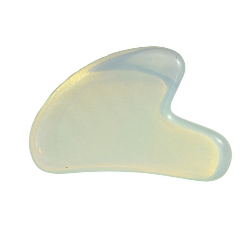 Schoonheidstool aangepast logo beschikbaar opal gua sha schraapbord voor gezichtsmassage