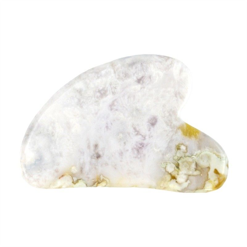 Gepersonaliseerd logo beschikbaar hartvormig Sakura Agate Jade Gua Sha Gezichtsmiddel voor massagetools Natuurlijke Guasha Gezichtsmiddelen