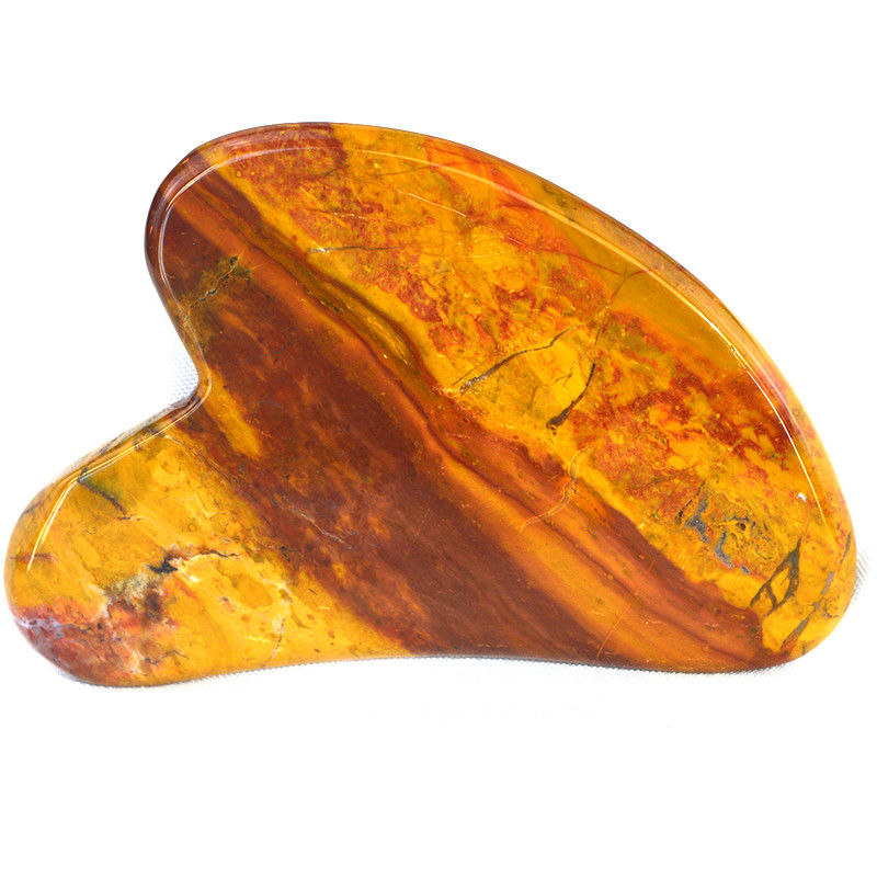 Gezichtsmassageur Hartvorm Rood Jasper Gua Sha Massage Tool voor Custom Logo Guasha Stone Body Self Skin Care Spa Massage