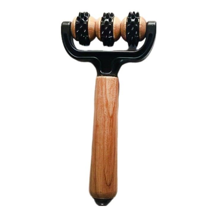 Houten massageroller voor spiermassage vasthouden cellulitis pijn trigger punt magnetische bal roller gereedschap