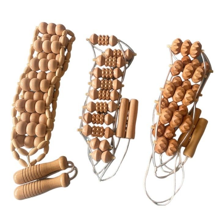 Lichaamsmassage Houten massagetool Dredge Meridian Gezondheidszorg Spieren Fascia Relax Fysiotherapie voor aangepast logo
