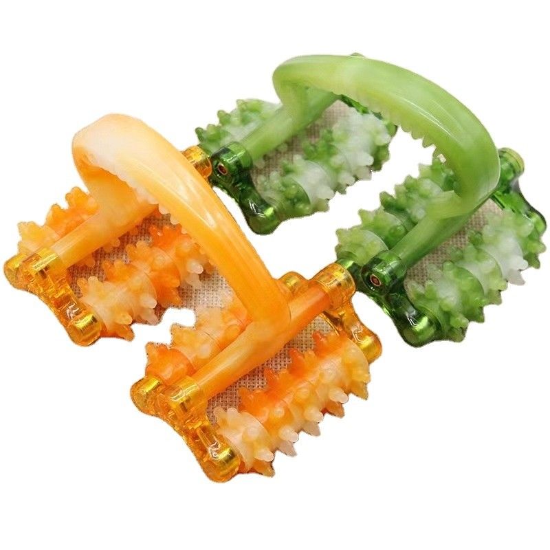 Huishoudelijke mode Orange Moon Rover Plastic Roller Massage Tool met handvat voor gezichtsmassageur Zelfverzorging Spa Relax Beauty