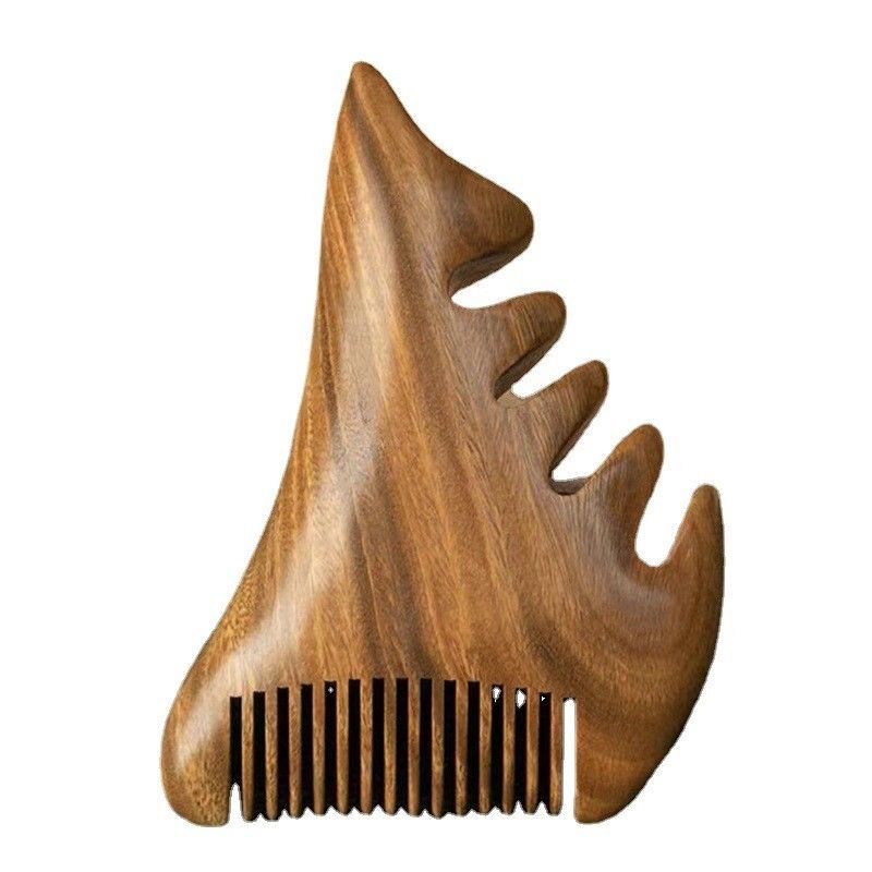 Gepersonaliseerd logo beschikbaar sandelhout massage kam voor het hoofd meridian hoofdhuid kam gezicht oog schouder nek schrapen