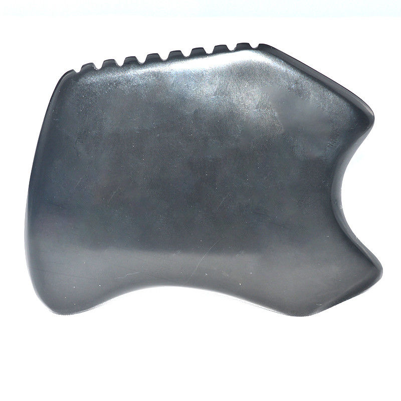 Speciale vorm Gua Sha Board Natuurlijke zwarte Bian Stone Schraper Tool voor gezichts- en lichaamsmassageapparatuur