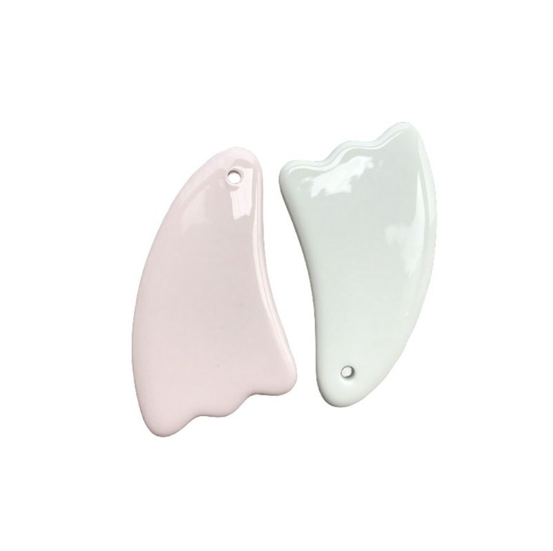 2024 Design Multi Function Unieke Keramiek Guasha Schrapen Gezichtslichaam Gua Sha Massager voor gezicht en lichaam verjonging