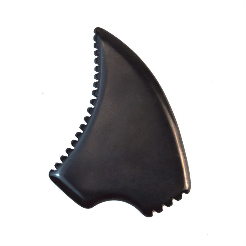 Spiermassage Functie Driehoekige vorm Natuurlijke zwarte Bian Steen Gua Sha Schraapbord voor gezichts- en lichaamsmassage Spa