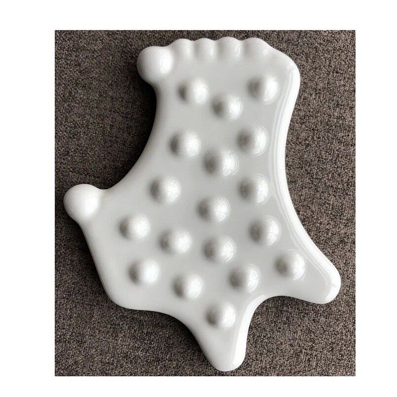 Lift je huid moeiteloos op en ontspan je spieren met wit keramisch Gua Sha massagetool