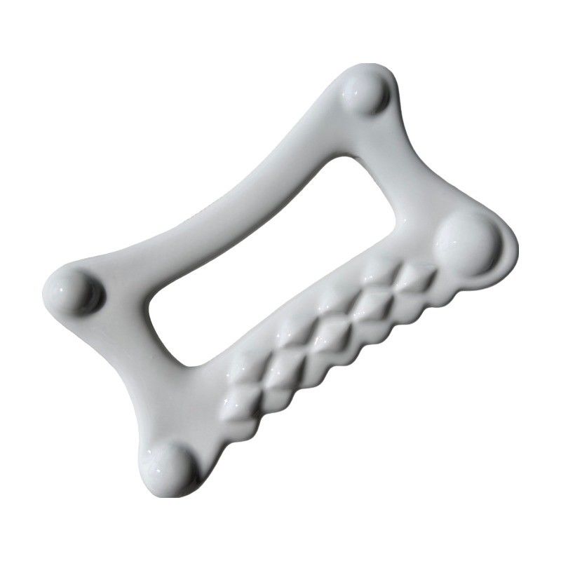 Witte lichaamsmassageapparatuur voor keramische Gua Sha Tool Guasha Stone Self Skin Care Spa Gezichtslifting