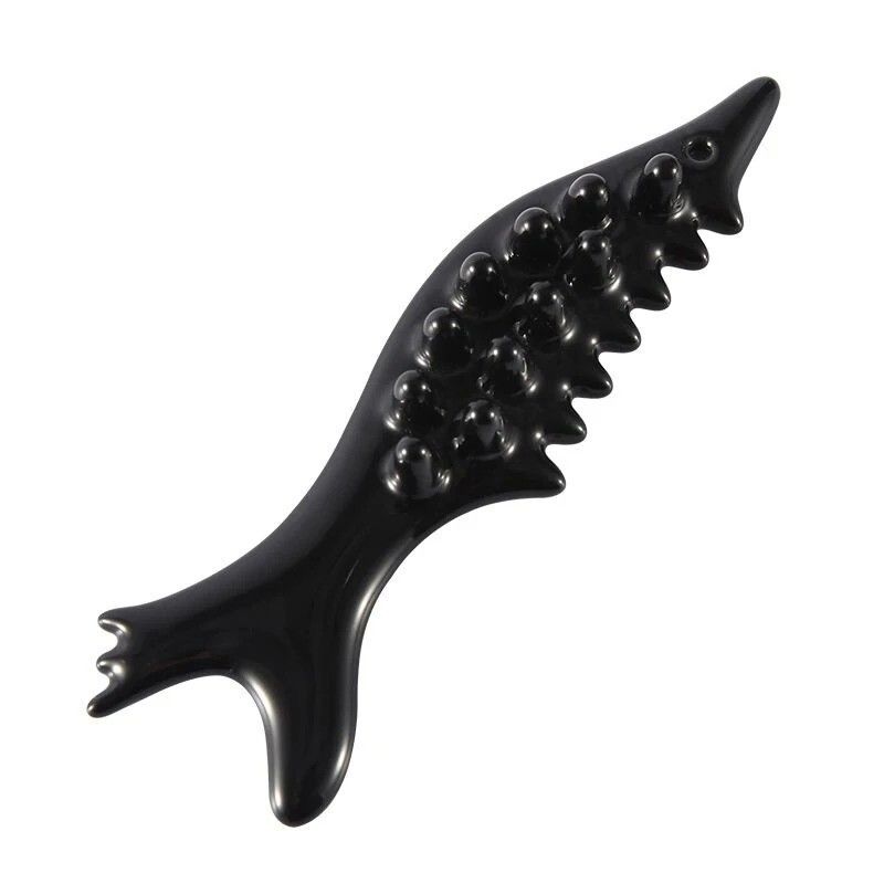 Visvormige keramische Guasha massager OEM/ODM Geaccepteerd voor gezicht Ogen Nek Spier ontspanning en rimpelvermindering