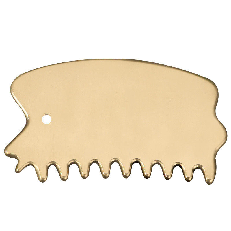 Lichaamsspieren Massagetool Natuurlijke Messing Gua Sha Board Scalp Kam Guasha Steen Hoofd Massager Haar Gezondheidszorg Schoonheidssalon