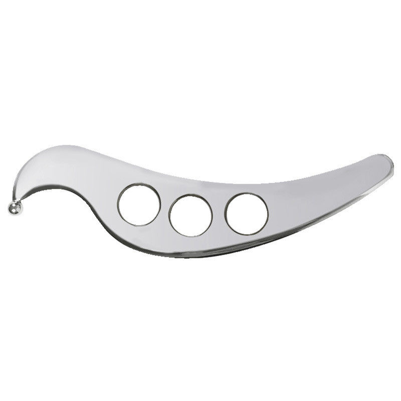 Zilveren Gua Sha Scalp Massage Board gemaakt van 304 roestvrij staal voor spier-fasciale ontspanning en sportfitness