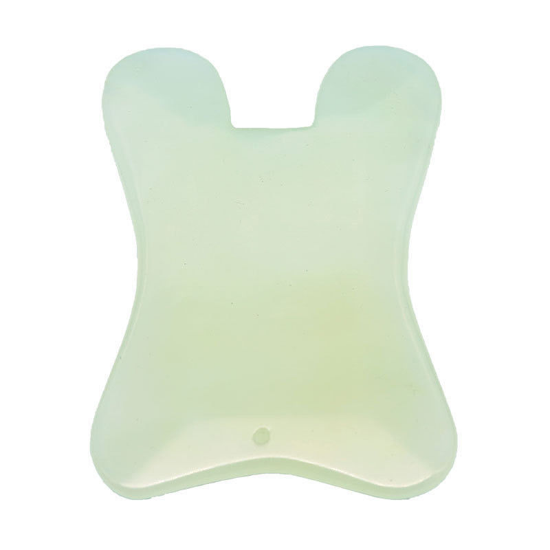 Xiuyan Jade Massage Comb Guasha Comb Guasha Schrapen Scalp Comb Groene massagetools voor massage