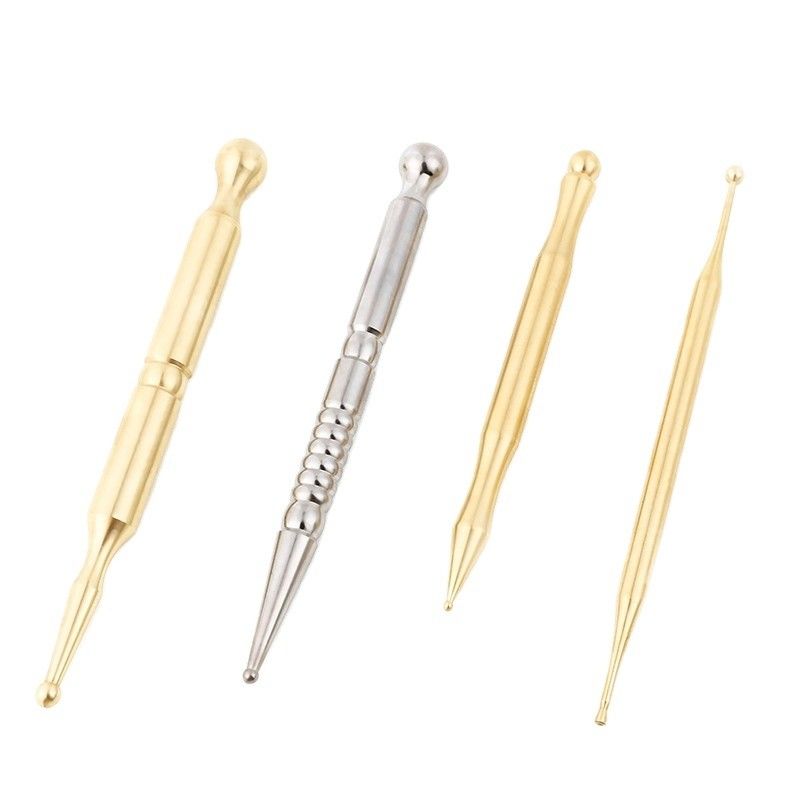 2024 Guasha Metal Point Massage Stick Voor Body Massage Acupressure Press Massager Koperen Acupoint GuaSha Guasha Pen