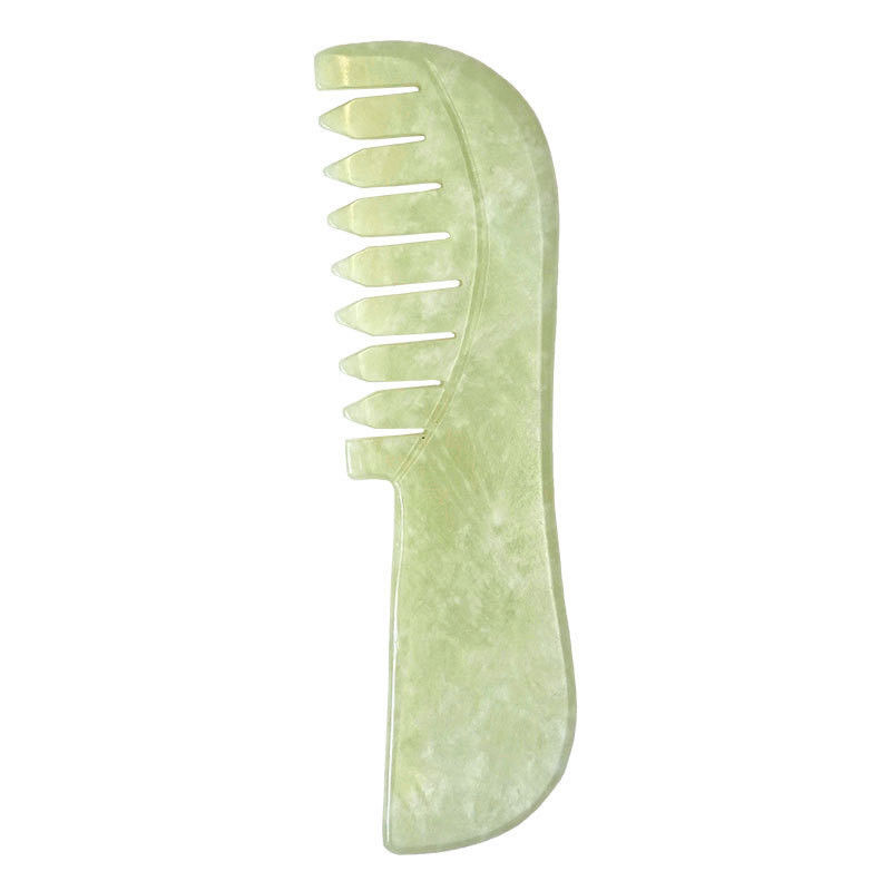 Natuurlijke Xiuyan Jade Gua Sha Scalp Massage Kam Jade Steen Hoofdverzorging Massager Haar Guasha Relaxatie Gereedschap voor lichaamsmassage