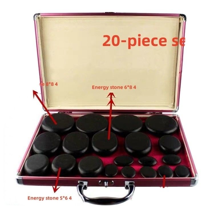 Lichaamsmassage Warme stenen Set 22 stuks Basalt stenen met verwarming Kit Home Spa Relaxatie Healing pijnverlichting Spa behandeling