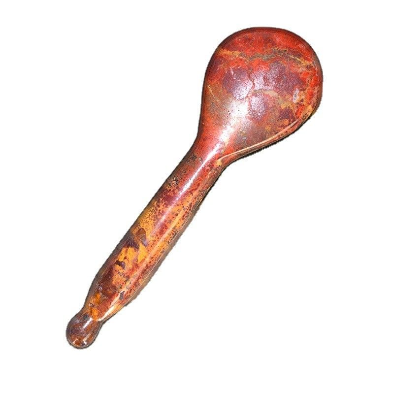 Rode Mookaite Jade Gua Sha Stick voor handgehouden gezichtsmassage en Reflexologie Steenmassage