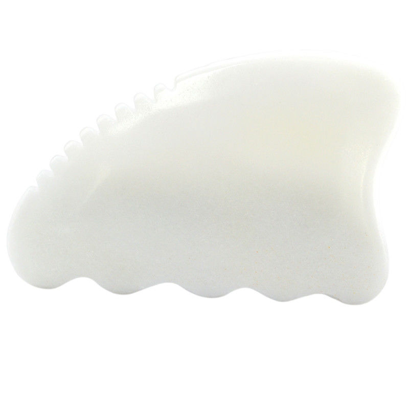 Gepersonaliseerd logo beschikbaard Witte Jade Gua Sha Stone Gezichtsmassage voor anti-aging behandeling