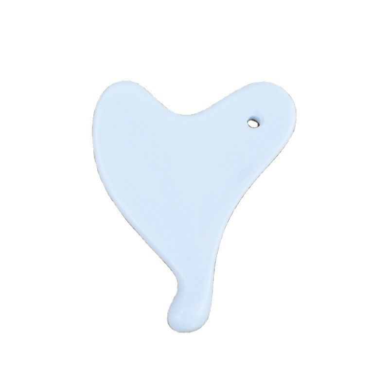 2024 Heart Shape Mini Ceramic Gua Sha Massage Tool voor gezichtslifting en rimpelvermindering aangepast logo beschikbaar