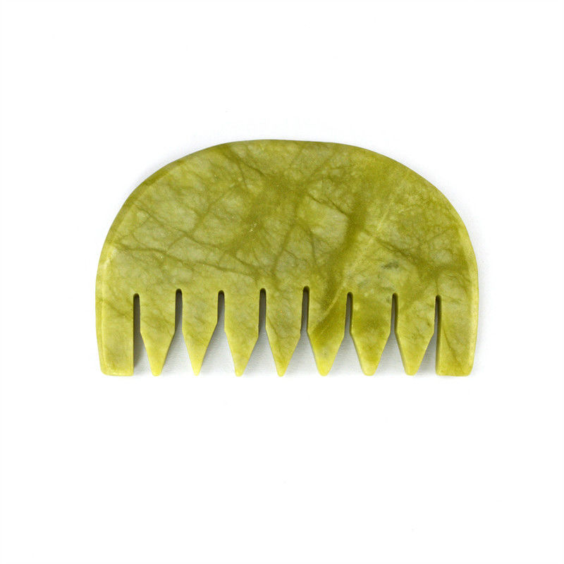 Massage Kam Stijl Natuurlijke Xiuyan Jade Gua Sha Scalp Guasha Steen Hoofd Massager Haar Health Care Salon Beauty Tool