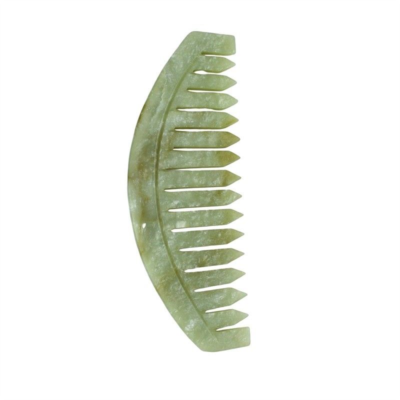 2024 Natuurlijke Xiuyan Jade Gua Sha Scalp Massage Kam voor Hoofd Massager Lichaamsspieren Haargezondheidszorg en hoofdpijnverlichting