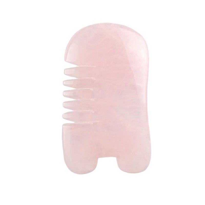 Rozenkwarts Gua Sha Scalp Massage Kam Gereedschap voor hoofdmassage Gereedschap voor zelfverzorging Spa Gezichtslifting Schoonheidsapparatuur