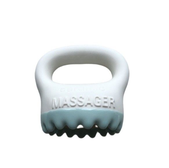 Lichaamsmassageapparatuur 2024 Wit keramisch Gua Sha Schrapen Massageborstel voor Scalp Kam Hoofdtherapie en Gezicht Schoonheid Tool
