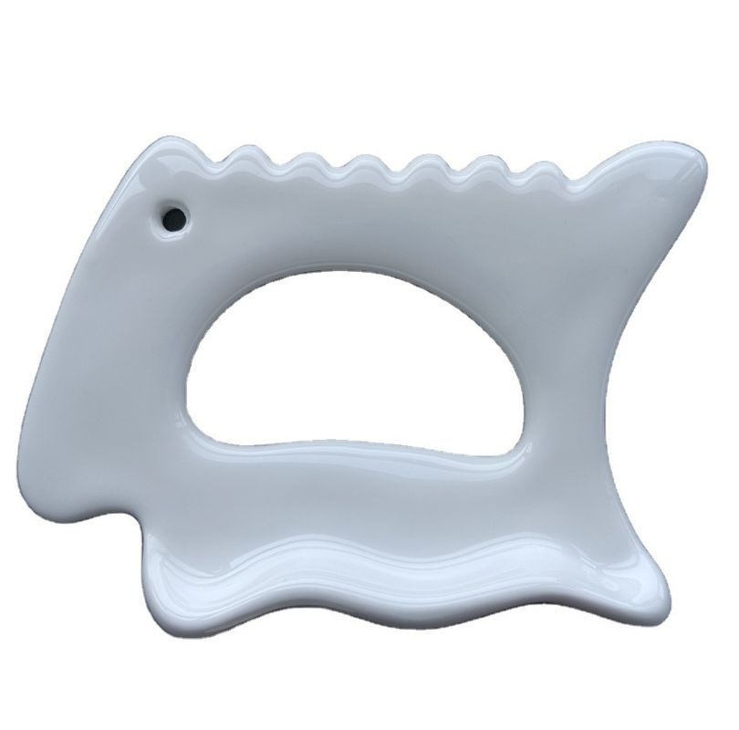 Keramische Gua Sha Gezicht Tool Schraper Board voor populair ontwerp Wit klei lichaam Guasha massager