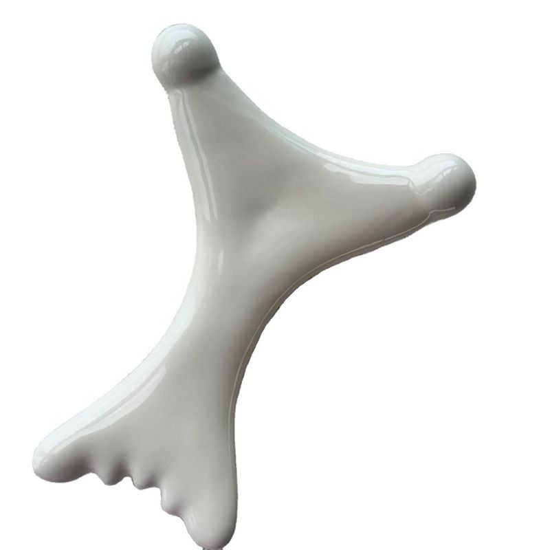 Lichaamsmassageapparatuur Wit keramisch Gua Sha Board Anti-cellulitis therapie voor gezichtsmassage
