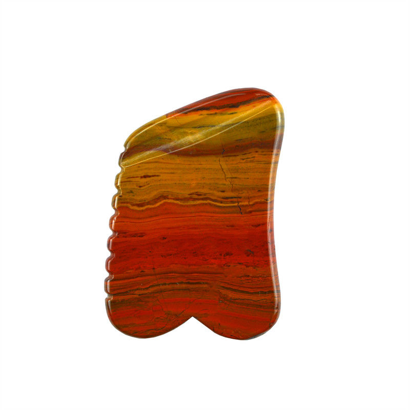 2024 Hot Natural Red Mookaite Jasper Gua Sha Massager Custom Logo Huidverzorging Anti-Aging Genezende Steen Schrapen Massage Hulpmiddelen