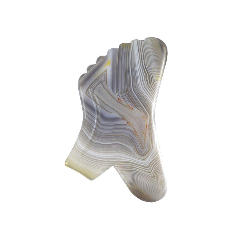 Custom logo beschikbaard 100% natuurlijk grijs Agate Gua Sha massagetool voor lichaam zelf huidverzorging spa gezichtslifting schoonheid apparatuur