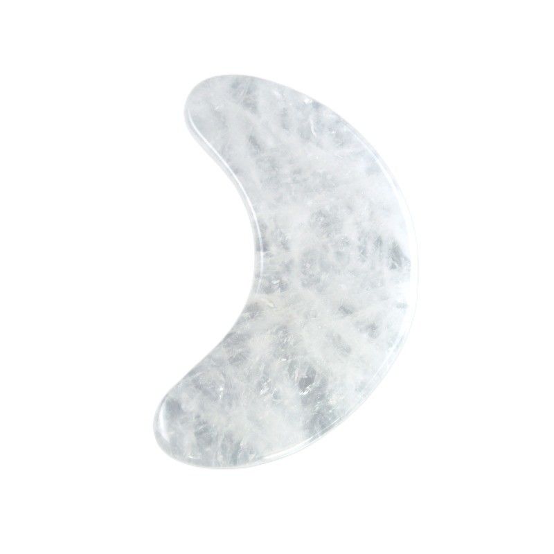 2024 Moon Shape Clear Quartz Gua Sha Scraping Massage Board Guasha Stone Gezichtsmassage voor lichaamsgezondheid en schoonheidsverzorging
