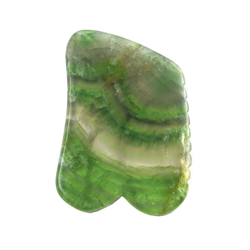 Natuurlijke regenboogfluoride Gua Sha Board voor lichaam en gezichtsmassage Stone Skin Care Facial Beauty Massage Tool