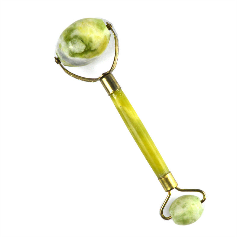 Xiuyan Jade Huidverzorging Jade Steen Gezichts-Oogtherapie Huidversterking Spa Rimpelverwijder Massager Gezichtsroller Met Bloemhandvat