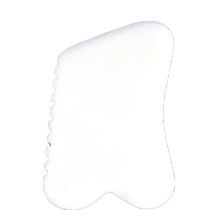 Gepersonaliseerd logo beschikbaar natuurlijke witte jade gua sha schraapplank voor gezichtsverzorging lichaamsmassage steen huidverzorging gereedschap