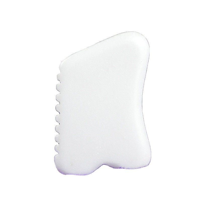 OEM Custom LOGO Witte Jade Gua Sha Stone Gezichtsmassageur Natuurlijke Jade Stone Guasha Schrapen Massage Tool voor gezicht en lichaam