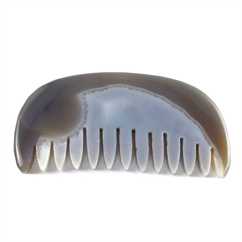 Agate Gua Sha Scalp Massage Comb Board Stone Comb Head Self Care Tool met aangepast logo persoonlijke verzorging beschikbaar